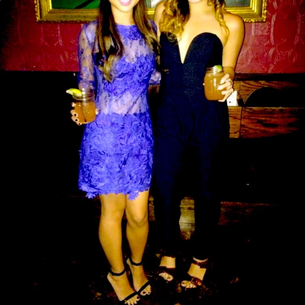 Akira lace royal blue dress